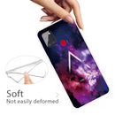 For Samsung Galaxy A21s Shockproof Painted Transparent TPU Protective Case(Triangle Starry Sky)