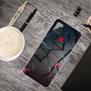 For Samsung Galaxy A21s Shockproof Painted Transparent TPU Protective Case(Building blocks Starry Sky)