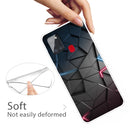 For Samsung Galaxy A21s Shockproof Painted Transparent TPU Protective Case(Building blocks Starry Sky)