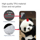 For Samsung Galaxy A21s Shockproof Painted Transparent TPU Protective Case(Say Hello Panda)