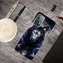 For Samsung Galaxy A52 5G / 4G Shockproof Painted Transparent TPU Protective Case(Magic Wolf)