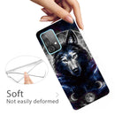 For Samsung Galaxy A52 5G / 4G Shockproof Painted Transparent TPU Protective Case(Magic Wolf)