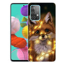 For Samsung Galaxy A52 5G / 4G Shockproof Painted Transparent TPU Protective Case(Bulb Fox)