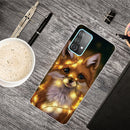 For Samsung Galaxy A52 5G / 4G Shockproof Painted Transparent TPU Protective Case(Bulb Fox)