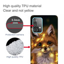 For Samsung Galaxy A52 5G / 4G Shockproof Painted Transparent TPU Protective Case(Bulb Fox)
