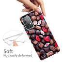 For Samsung Galaxy A52 5G / 4G Shockproof Painted Transparent TPU Protective Case(Love Chocolate)