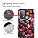 For Samsung Galaxy A52 5G / 4G Shockproof Painted Transparent TPU Protective Case(Love Chocolate)