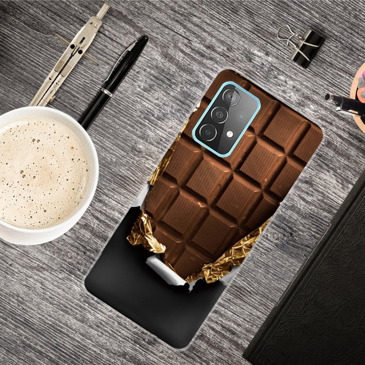 For Samsung Galaxy A52 5G / 4G Shockproof Painted Transparent TPU Protective Case(Chocolate)
