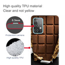 For Samsung Galaxy A52 5G / 4G Shockproof Painted Transparent TPU Protective Case(Chocolate)