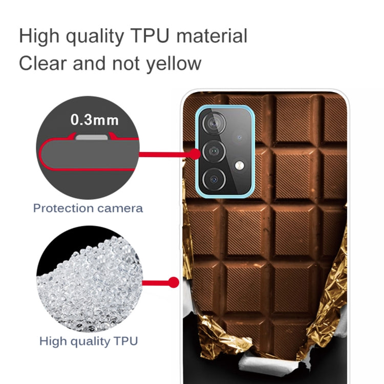 For Samsung Galaxy A52 5G / 4G Shockproof Painted Transparent TPU Protective Case(Chocolate)