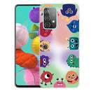 For Samsung Galaxy A52 5G / 4G Shockproof Painted Transparent TPU Protective Case(Fluorescent Monster)