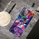For Samsung Galaxy A72 5G / 4G Shockproof Painted Transparent TPU Protective Case(Color Building Blocks)
