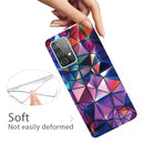 For Samsung Galaxy A72 5G / 4G Shockproof Painted Transparent TPU Protective Case(Color Building Blocks)