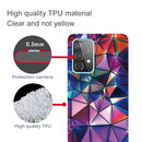 For Samsung Galaxy A72 5G / 4G Shockproof Painted Transparent TPU Protective Case(Color Building Blocks)