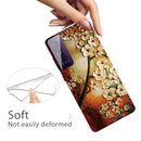 For Samsung Galaxy S21 5G Shockproof Painted Transparent TPU Protective Case(Oil Painting Magnolia)