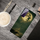For Samsung Galaxy S21 5G Shockproof Painted Transparent TPU Protective Case(Pull the Moon)