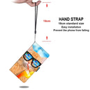 For Samsung Galaxy A52 5G / 4G Coloured Drawing Cross Texture Horizontal Flip PU Leather Case with Holder & Card Slots & Wallet & Lanyard(Cat Drinking Soda)