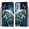 For Samsung Galaxy A52 5G / 4G Coloured Drawing Cross Texture Horizontal Flip PU Leather Case with Holder & Card Slots & Wallet & Lanyard(Pensive Wolf)