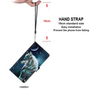For Samsung Galaxy A52 5G / 4G Coloured Drawing Cross Texture Horizontal Flip PU Leather Case with Holder & Card Slots & Wallet & Lanyard(Pensive Wolf)