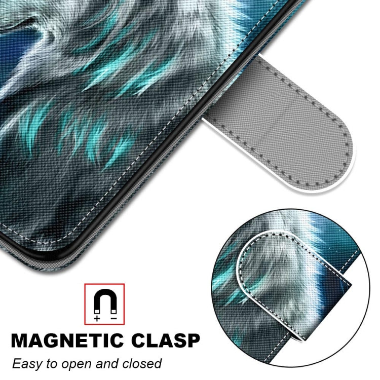 For Samsung Galaxy A52 5G / 4G Coloured Drawing Cross Texture Horizontal Flip PU Leather Case with Holder & Card Slots & Wallet & Lanyard(Pensive Wolf)