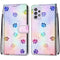For Samsung Galaxy A52 5G / 4G Coloured Drawing Cross Texture Horizontal Flip PU Leather Case with Holder & Card Slots & Wallet & Lanyard(Footprint Water Drops)