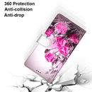For Samsung Galaxy A52 5G / 4G Coloured Drawing Cross Texture Horizontal Flip PU Leather Case with Holder & Card Slots & Wallet & Lanyard(Wild Rose)
