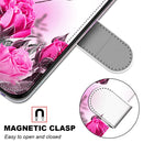 For Samsung Galaxy A52 5G / 4G Coloured Drawing Cross Texture Horizontal Flip PU Leather Case with Holder & Card Slots & Wallet & Lanyard(Wild Rose)