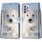 For Samsung Galaxy A52 5G / 4G Coloured Drawing Cross Texture Horizontal Flip PU Leather Case with Holder & Card Slots & Wallet & Lanyard(Snow Puppy)