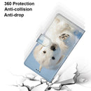 For Samsung Galaxy A52 5G / 4G Coloured Drawing Cross Texture Horizontal Flip PU Leather Case with Holder & Card Slots & Wallet & Lanyard(Snow Puppy)