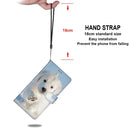For Samsung Galaxy A52 5G / 4G Coloured Drawing Cross Texture Horizontal Flip PU Leather Case with Holder & Card Slots & Wallet & Lanyard(Snow Puppy)