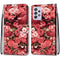 For Samsung Galaxy A52 5G / 4G Coloured Drawing Cross Texture Horizontal Flip PU Leather Case with Holder & Card Slots & Wallet & Lanyard(Pink Rose Garden)