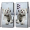 For Samsung Galaxy A52 5G / 4G Coloured Drawing Cross Texture Horizontal Flip PU Leather Case with Holder & Card Slots & Wallet & Lanyard(Small Gray Cat)