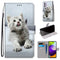 For Samsung Galaxy A52 5G / 4G Coloured Drawing Cross Texture Horizontal Flip PU Leather Case with Holder & Card Slots & Wallet & Lanyard(Small Gray Cat)