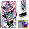 For Samsung Galaxy A52 5G / 4G Coloured Drawing Cross Texture Horizontal Flip PU Leather Case with Holder & Card Slots & Wallet & Lanyard(Color Bottom Hollow Flower)