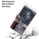 For Samsung Galaxy A52 5G / 4G Coloured Drawing Cross Texture Horizontal Flip PU Leather Case with Holder & Card Slots & Wallet & Lanyard(Cat Becomes Tiger)