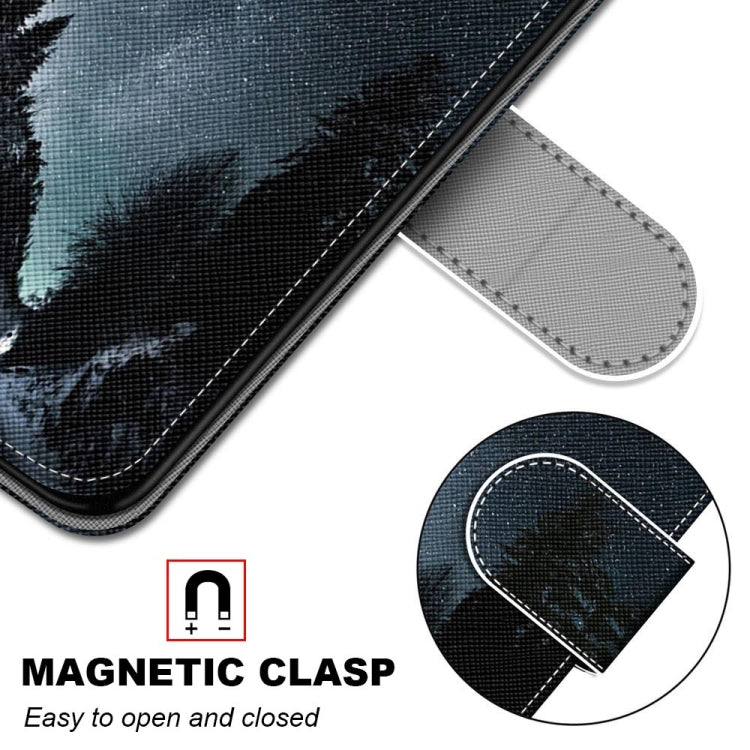 For Samsung Galaxy A52 5G / 4G Coloured Drawing Cross Texture Horizontal Flip PU Leather Case with Holder & Card Slots & Wallet & Lanyard(Mountain Road Starry Sky)