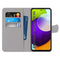 For Samsung Galaxy A52 5G / 4G Coloured Drawing Cross Texture Horizontal Flip PU Leather Case with Holder & Card Slots & Wallet & Lanyard(White Kitten)