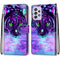 For Samsung Galaxy A52 5G / 4G Coloured Drawing Cross Texture Horizontal Flip PU Leather Case with Holder & Card Slots & Wallet & Lanyard(Tiger Drinking Water)