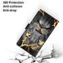 For Samsung Galaxy A52 5G / 4G Coloured Drawing Cross Texture Horizontal Flip PU Leather Case with Holder & Card Slots & Wallet & Lanyard(Fission Lion)