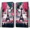 For Alcatel 1S 2021 / 3L 2021 Coloured Drawing Cross Texture Horizontal Flip PU Leather Case with Holder & Card Slots & Wallet & Lanyard(Pink Flower Tower Bridge)
