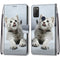 For Alcatel 1S 2021 / 3L 2021 Coloured Drawing Cross Texture Horizontal Flip PU Leather Case with Holder & Card Slots & Wallet & Lanyard(Small Gray Cat)