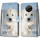 For Xiaomi Redmi Note 9T / Note 9 5G Coloured Drawing Cross Texture Horizontal Flip PU Leather Case with Holder & Card Slots & Wallet & Lanyard(Snow Puppy)