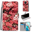 For Xiaomi Redmi Note 9T / Note 9 5G Coloured Drawing Cross Texture Horizontal Flip PU Leather Case with Holder & Card Slots & Wallet & Lanyard(Pink Rose Garden)