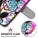 For Xiaomi Redmi Note 9T / Note 9 5G Coloured Drawing Cross Texture Horizontal Flip PU Leather Case with Holder & Card Slots & Wallet & Lanyard(Color Bottom Hollow Flower)