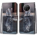 For Xiaomi Redmi Note 9T / Note 9 5G Coloured Drawing Cross Texture Horizontal Flip PU Leather Case with Holder & Card Slots & Wallet & Lanyard(Cat Becomes Tiger)