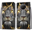 For Xiaomi Redmi Note 9T / Note 9 5G Coloured Drawing Cross Texture Horizontal Flip PU Leather Case with Holder & Card Slots & Wallet & Lanyard(Fission Lion)