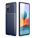 For Xiaomi Redmi Note 10 Pro / Note 10 Pro Max Carbon Fiber Texture Shockproof TPU Case(Blue)