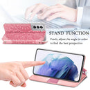 For Samsung Galaxy S21 5G Blooming Mandala Embossed Pattern Magnetic Horizontal Flip Leather Case with Holder & Card Slots & Wallet(Pink)