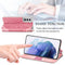For Samsung Galaxy S21 5G Blooming Mandala Embossed Pattern Magnetic Horizontal Flip Leather Case with Holder & Card Slots & Wallet(Pink)