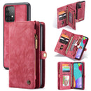 For Samsung Galaxy A52 5G / 4G CaseMe Detachable Multifunctional Horizontal Flip Leather Case, with Card Slot & Holder & Zipper Wallet & Photo Frame(Red)